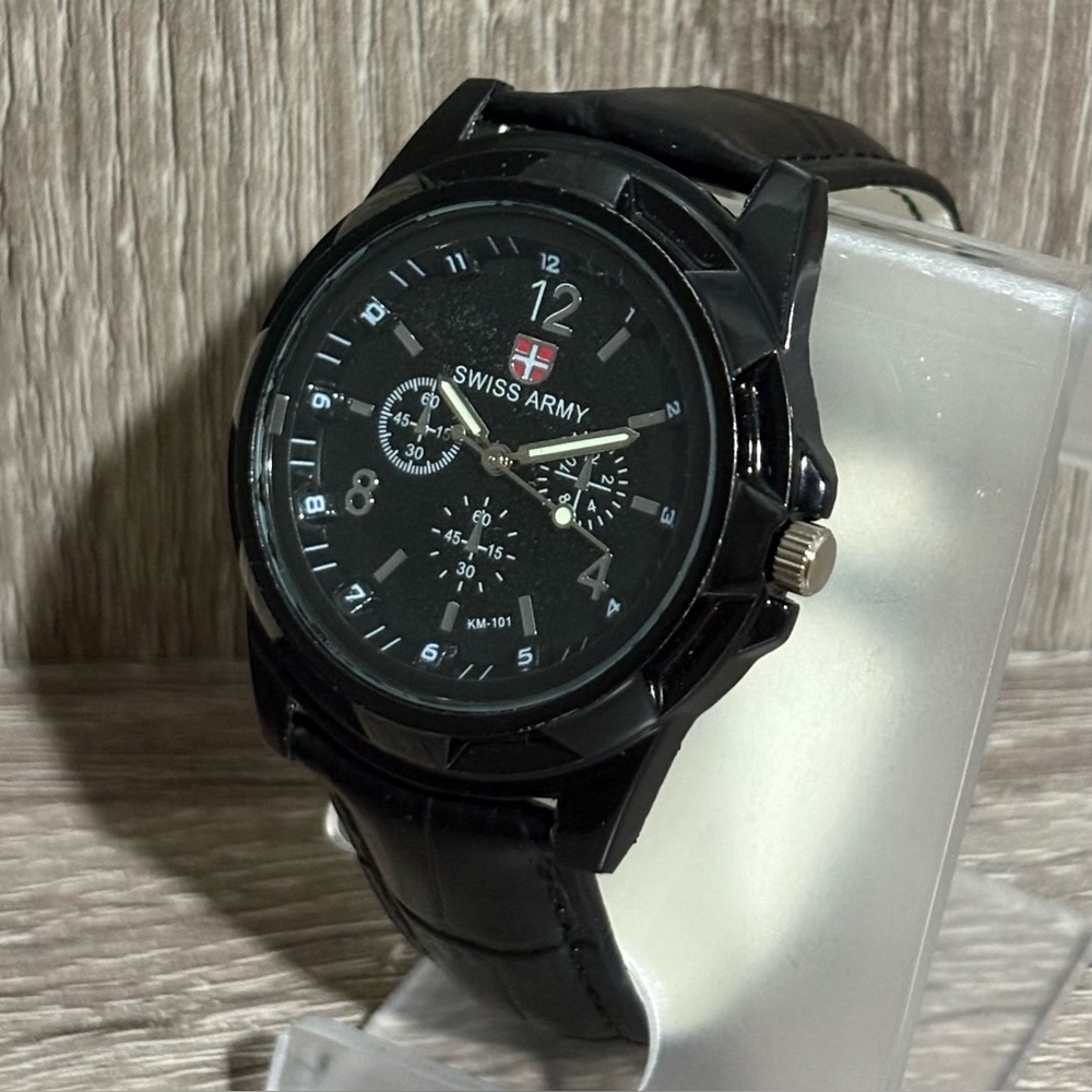 Black Swiss Army Victorinox Men’s Watch With New Battery